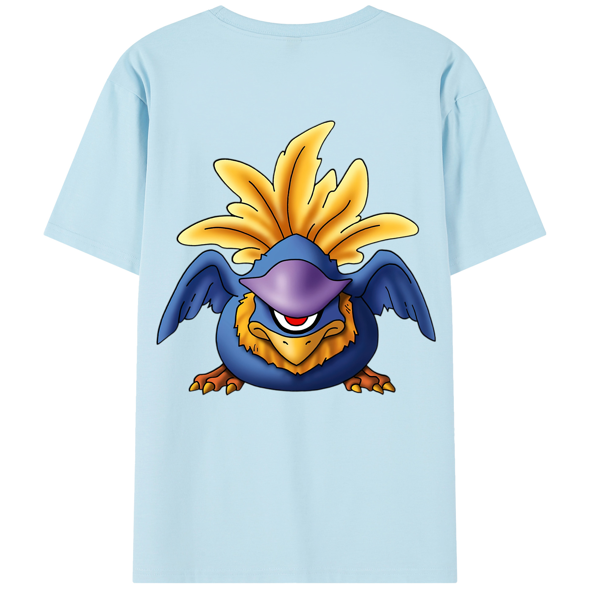 （画像用） ドラゴンクエスト Doragon Kuesuto Dragon Quest 綿100％半袖Tシャツ（背面プリント）